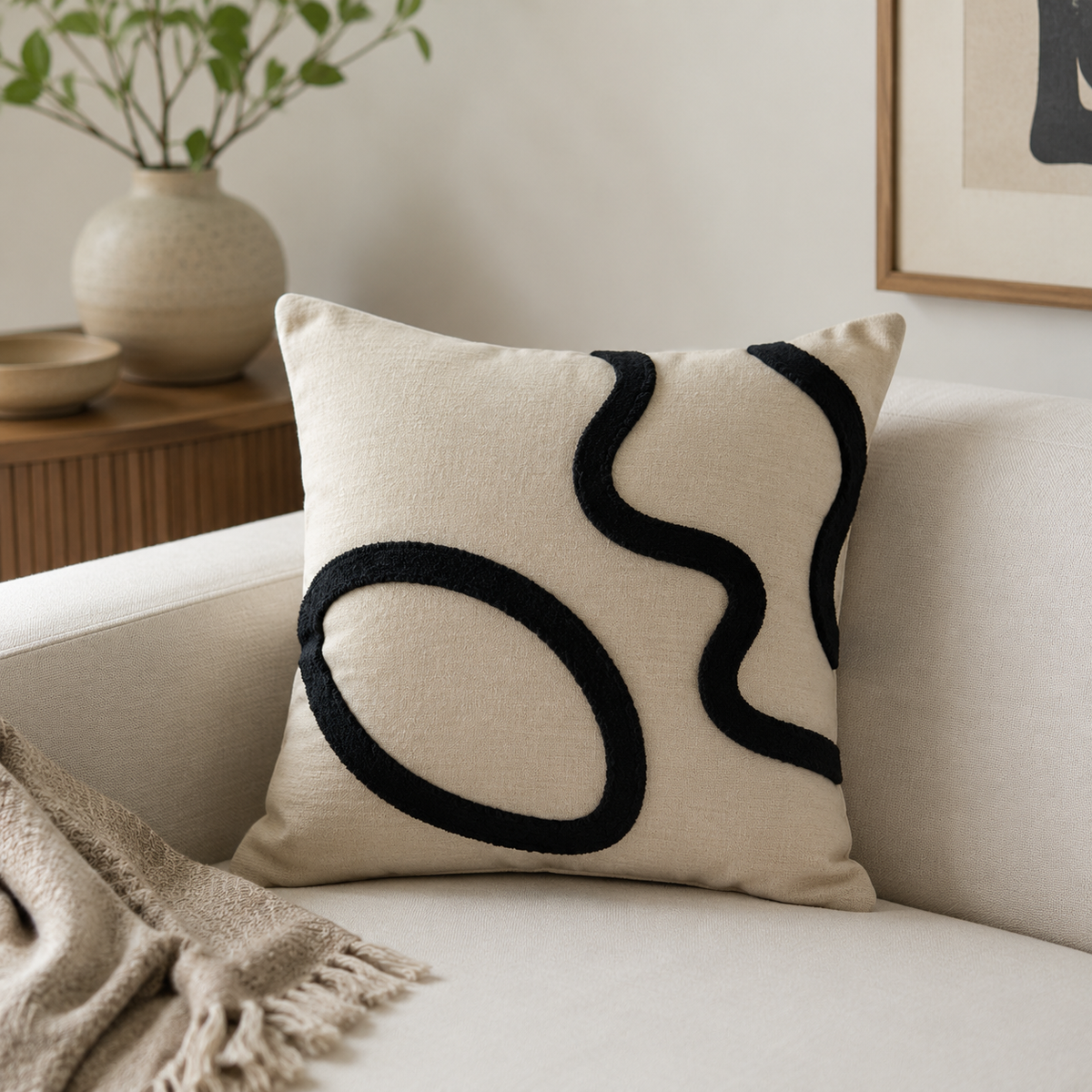 Abstract Knot Cushion Cover