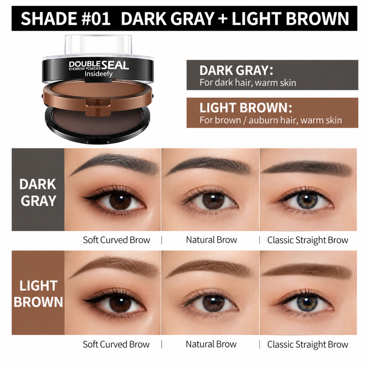 Dark Gray + Light Brown
