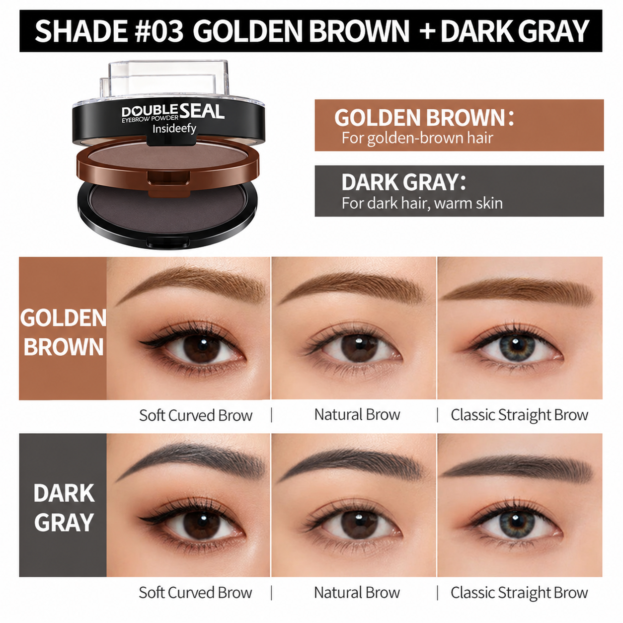 Golden Brown + Dark Gray